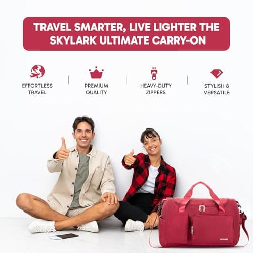 Skylark Womens Mens Sports Gym Bag Duffle Bag with Shoes Compartment, Weekend Travel Bag Overnight Bag, Water Resistant Holdall Hospital Bag for Swimming — view 4