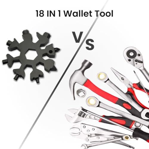 Domira Keyring Multi Tool – Mini Pocket Screwdriver Set with Extension Rod, Bottle Opener, EDC Keychain Gadget, Camping Tool, Small DIY Gifts for Men, Cool Tools 18 in 1 — view 3