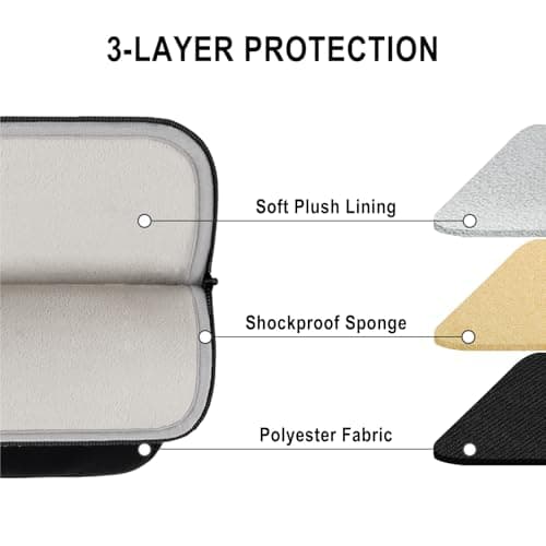 MicaYoung Laptop Sleeve Case 14 inch-Protective for MacBook pro 14 Black — view 3