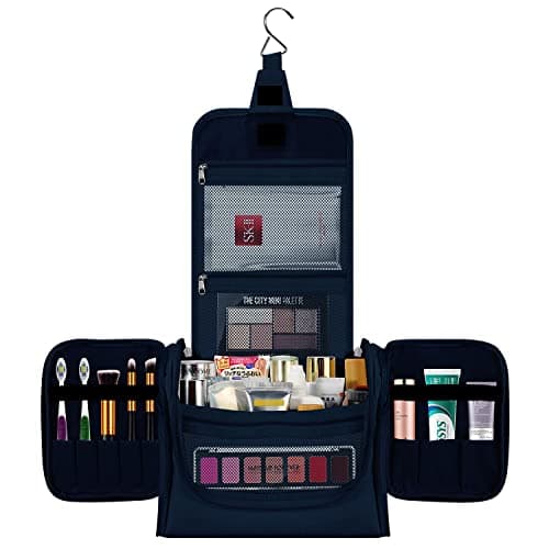 Vinsani Premium Toiletry Bag 5 Compartment Travel Wash Bag Unisex, Navy — view 4