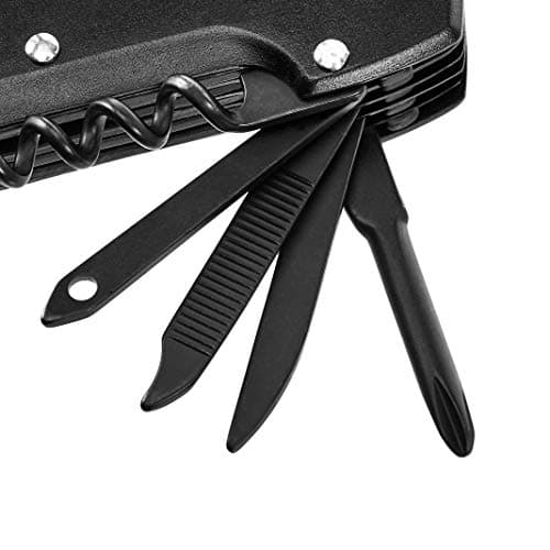 Amazon Basics 15-in-1 Multitool Pocket Knife with Sheath, Black — view 2