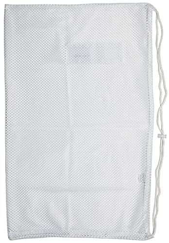 aqua zone Drawstring Sports Equipment Mesh Bag for Swimming Beach Diving Travel Gym (White) — view 3