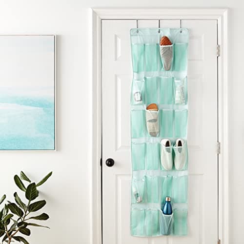 Amazon Basics Over-the-Door Organiser with 24 Pockets, Jade Green, 47 x 6.3 x 165 cm — view 6