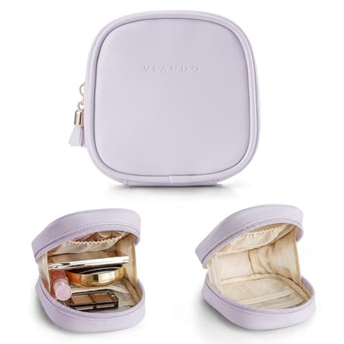 VLANDO Travel Makeup Bag, Small Makeup Bag for Weekend Breaks and Travel