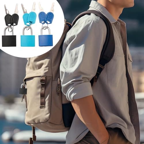 12 Pack Suitcase Locks with Keys, Small Luggage Padlocks — view 6