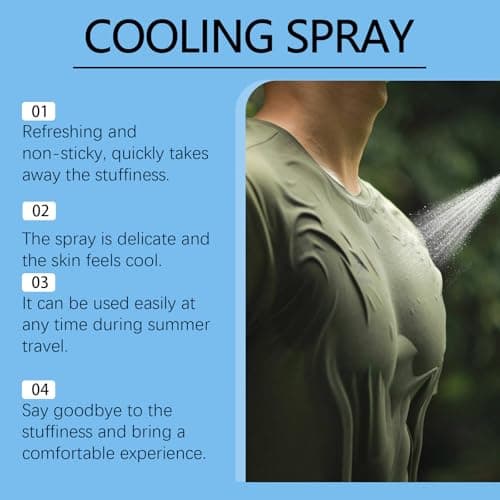 Ultimate Cooling Spray Extreme Weather Protection, Portable Outdoor Body Freshener, Lightweight Quick-Dry Fabric Mist, Instant Summer Sports Refresher, Non-Sticky Travel Size Cooler Gear (1pcs) — view 2