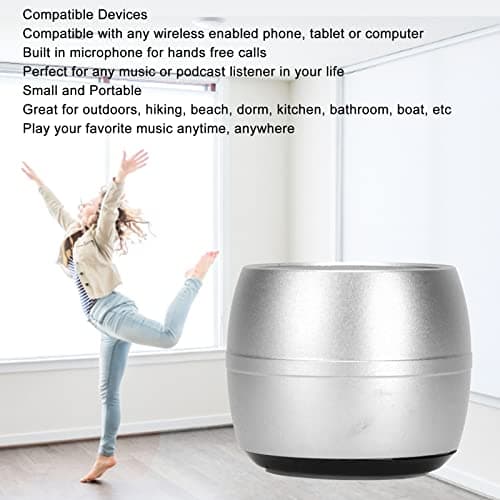 lyrlody Mini Bluetooth Speaker IP67, 30ft Range (Silver) — view 3