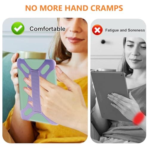 HoYiXi Universal Case for 6 inch Kindle eReader Compatible with Paperwhite(2015/2018)/Pocketbook and Tolino/Kobo Clara HD,For 6'' eReader with High Elasticity Hand Strap,Purple — view 6