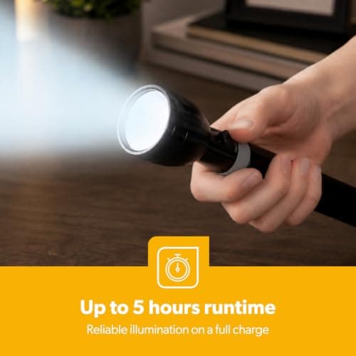 GEEPAS Rechargeable LED Torch | 7W Super Bright Lightweight 6000mAh Long Battery Life Flashlight | Hand Torch for Camping Emergency Outdoor Powercut Hiking Night Use — view 4