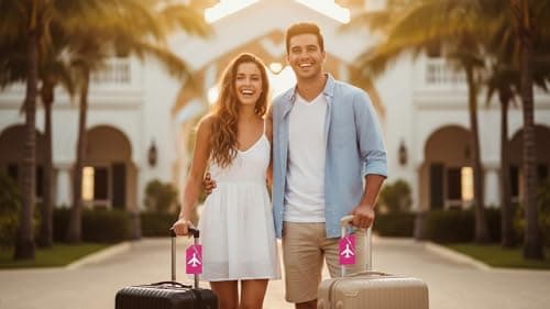 PVC Silicone Luggage Tags Holiday Suitcase Labels Travel Bag Plane Design Color with Name ID Card Suitable for Suitcase, Backpacks, Bags, Handbags. Travel Accessories Essentials (2 Pack Dark Pink) — view 4