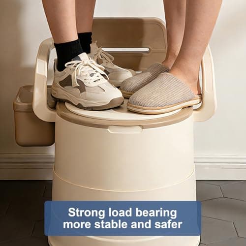 BLUE BAZAAR Portable Toilet for Adults Folding Camping Toilet Waste Basket — view 3