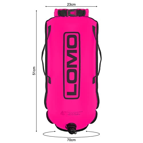 Lomo Roll Top Dry Bag Swimming Tow Float - Pink — view 2