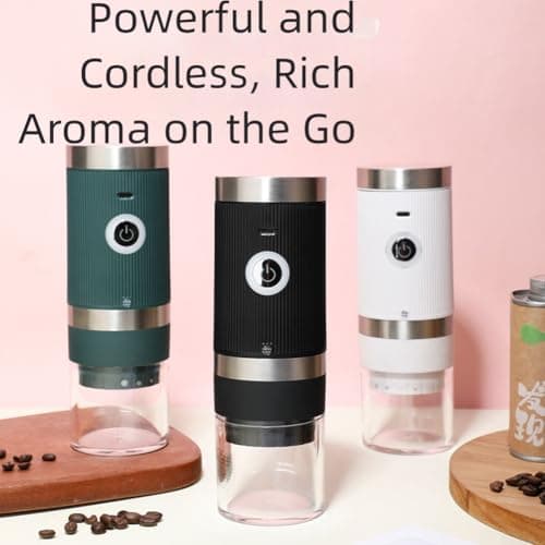 Travel Coffee Grinder USB Powered for Camping Outdoor Use(Black) — view 5