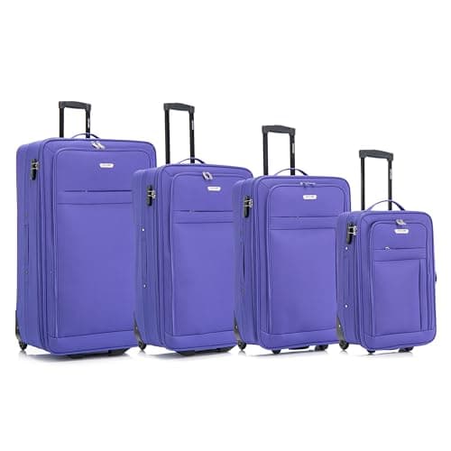26" Medium Suitcase Super Lightweight Luggage 20% Expandable Combination Lock 2 Wheel Soft Shell Hold Check in Luggage for 15 to 20kg — view 2