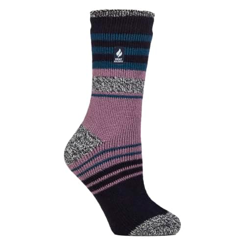 HEAT HOLDERS – Womens Thermal Socks, Thick Fluffy Winter Socks Size 4-7 | Warm Socks for Indoor & Outdoor Wear (UK, Numeric, 4, 7, Regular, Regular, Navy/Dark Teal)