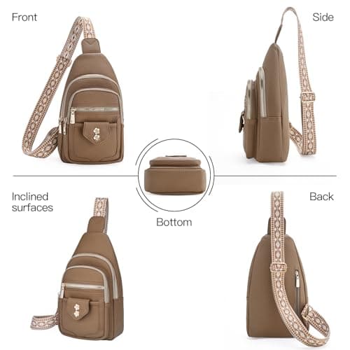 GAEKEAO Sling Bag Crossbody Bags for Women Vegan Leather Fanny Pack Chest Travel Anti Theft Purse Shoulder Bag Handbags Gifts — view 6