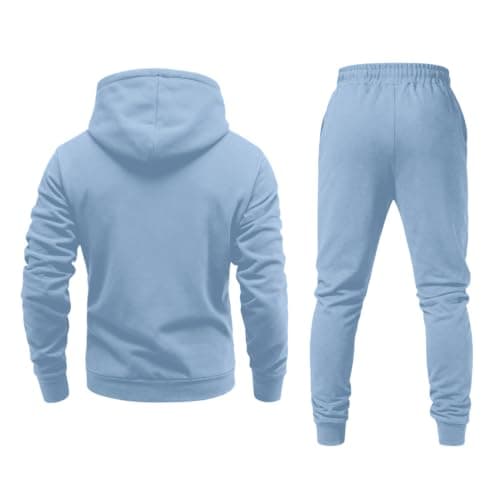 MOKBAY Mens Track Suits 2 Piece Set, Activewear Winter Classic Travel Men Clothes, Hoodies Thick Yoga Stretch Chic Loungewear Lightweight Fleece Lined Fashion Jogging 2 Piece Tracksuits, M — view 2