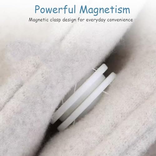 Magnetic Buttons,6 Pairs 26 mm Magnetic Press Studs for Sewing,Magnetic Closures for Clothing, Bags & Pockets. Large Snap Fasteners in Classic White for Easy and Strong Garment & Accessory Closures — view 6