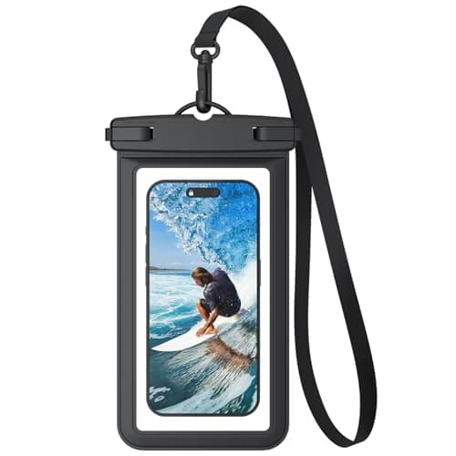 Yisica Universal Waterproof Phone Pouch Case Dry Bag for iPhone 15 14 13 Pro Max Mini 12 11 Pro Max XR XS X 8 7 6S Plus, Galaxy S24 S23 S22 S21 Note Pixel up to 7" Black