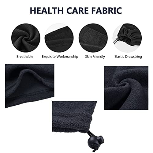 Norhogo 4 PCS Winter Neck Warmer Scarf Thicken Elastic Tube Neck Gaiter Face Scarf, for Men Women Outdoor Skiing Fishing Hiking Running Climbing Cycling, 25 * 30cm (4 Black) — view 3