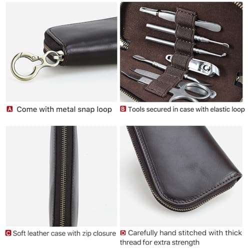 SHINLHUA Grooming Set Travel Cases with Keyring for Men — view 6
