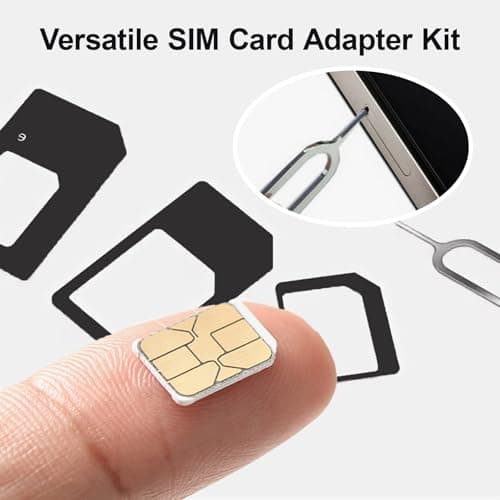 3-in-1 SIM Card Adapter Kit, Sim Adapter Set, SIM Tool kit,4 Pcs (Black) ﻿ — view 5
