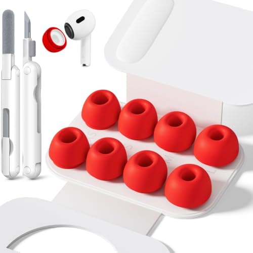 Inesore Replacement Ear Tips for AirPods Pro 1/2, 4 Size-Red