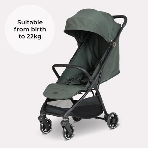 My Babiie MBX6 Autofold Stroller – from Birth to 4 Years (22kg), Foldable & Compact, Lightweight, Travel Buggy for Toddlers, Pushchair Includes Rain Cover - Forest Green — view 2