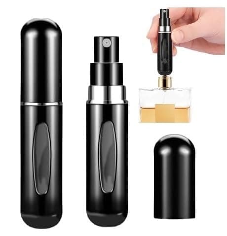 Fia Direct 6ML Perfume Atomiser Aftershave Travel Refillable Bottle Portable Handbag Spray-Nicotine Free (Black) — view 2