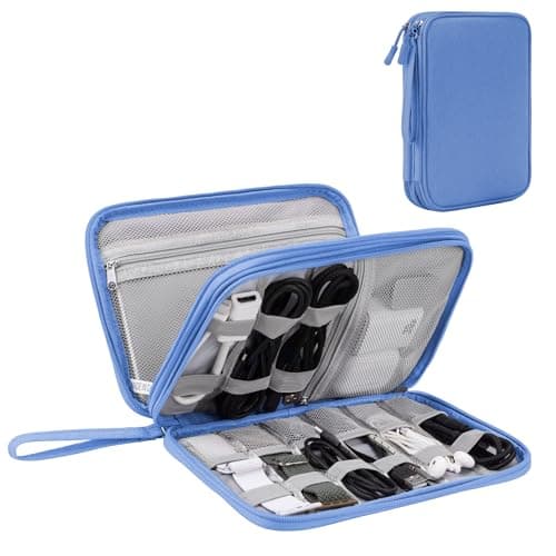 Arae Travel Essentials Electronic Organizer Double Layer - Sky Blue, L