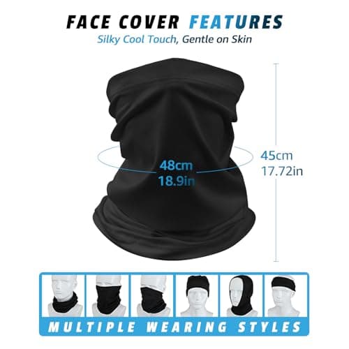 Awumbuk Men's 4-Pack Windproof Neck Gaiter | Breathable Multifunctional Snood for Hiking, Cycling & Running | All-Weather Lightweight Face Cover, Sports Scarf for Outdoor Adventures — view 2