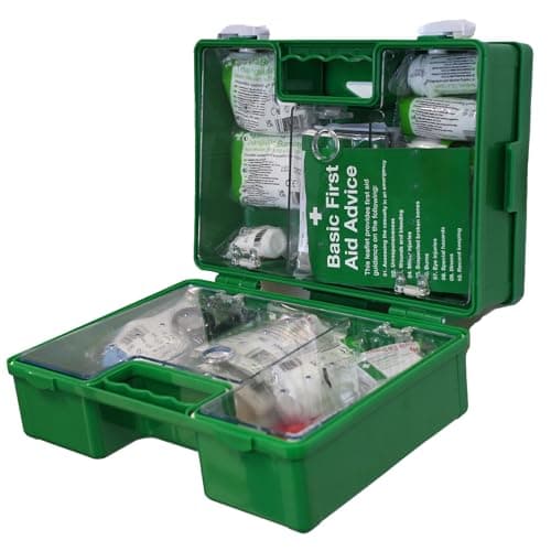 EVAQ8 British Standard Compliant UK Work First Aid Kit in Deluxe Box for Office Environments