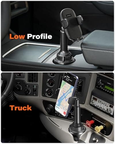 APPS2Car Cup Holder Phone Mount, Cup Phone Holder with Quick Extension Long Arm, Adjustable Universal Cupholder Mobile Mounts for Mercedes SUV Van, Compatible with All Cell Phone iPhone — view 6