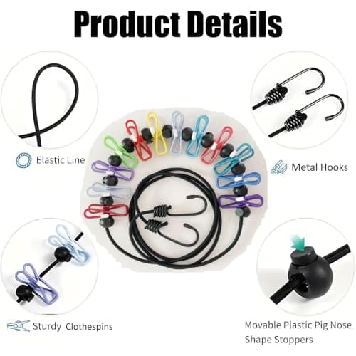Travel Washing Line,Clothesline Retractable Travel Clothesline 180cm — view 3