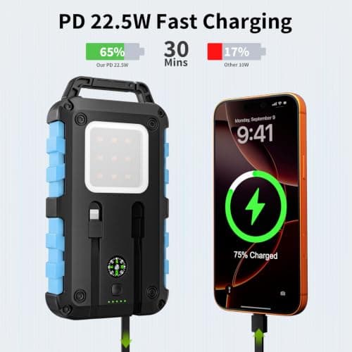 WOWMVP Solar Power Bank 26800mAh 22.5W Fast Charging Portable Charger — view 6