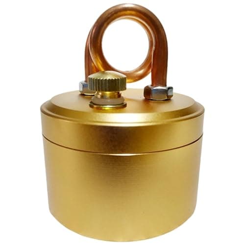 Mini Spirit Burner Alcohol Stove Small Camping Portable Copper Lightweight Alcohol Stove With Stand Windproof for Hiking Fishing Outdoors Picnic with Mesh Bag (01# Gold, Small/ 5.8 × 5.8 × 2)