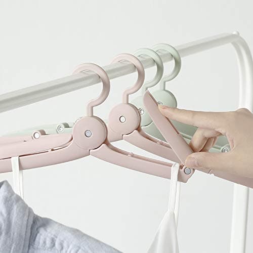 4Pcs Folding Coat Hanger Plastic,Portable Travel Clothes Hanger,Outdoor Windproof Skirt Hangers — view 4