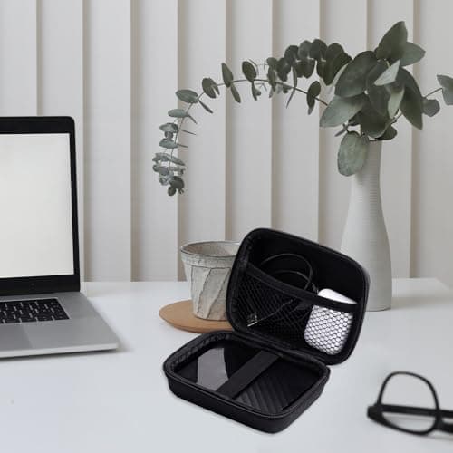 VOSAREA 2pcs Portable EVA Cable Organizer Bag Multi Partition Pockets Black — view 6