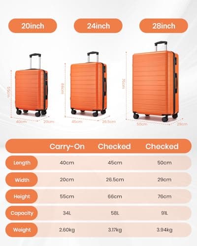 Shavont 28 Inch Large Suitcase, ABS+PC Hard Shell Check-in Luggage — view 4