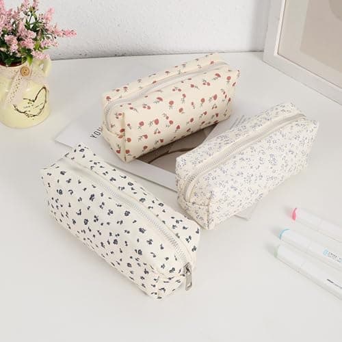 ZWWAAZHF Bows Pencil Case Large Capacity Makeup Bag, Lavender — view 2
