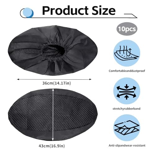 RFYTDCF 10 Pairs Shoe Covers Reusable, Non-Slip Shoe Protector Overshoes Dustproof Indoor Breathable Mesh Fabric Boot Covers for Carpet Floor Protection Household — view 2