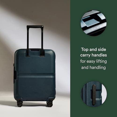 ANTLER - Single Stripe Hard Shell Cabin Suitcase, 55x40x20cm 39L, Lightweight, 4 Spinner Wheels - Adjustable Handle, Carry On Luggage Approved by easyjet, Ryanair & British Airways, TSA Lock - Indigo — view 6