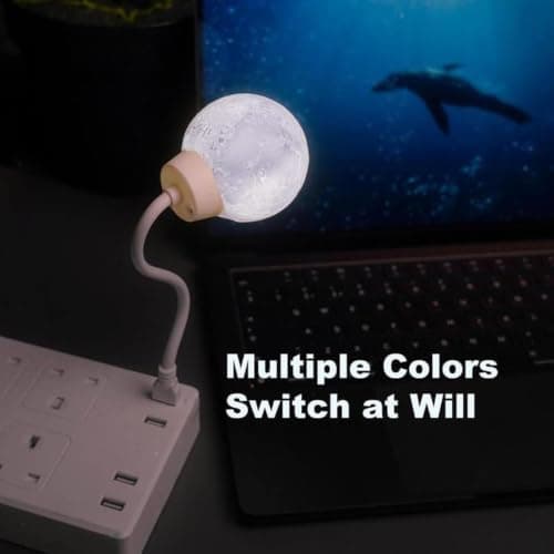 Moon Night Light - Voice Controlled Lamp, Desktop LED Light for Bedroom — view 2