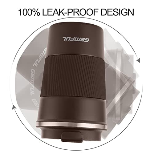 GEMFUL 380ml Insulated Travel Coffee Mug Stainless Steel Leak-Proof Cup — view 6