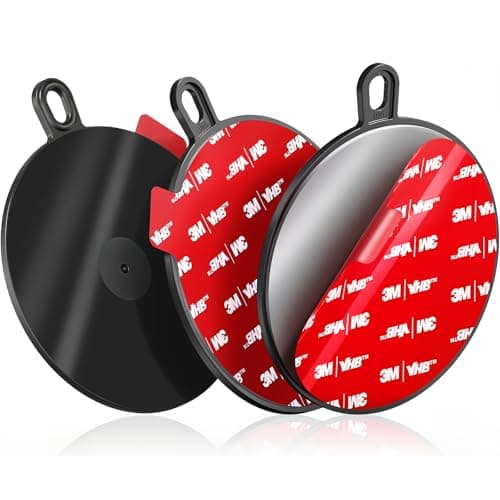 volport 3 Pack Dashboard Pad Mounting Disk for Suction Cup 95mm/3.74" Heat Resistant Adhesive Sticky Pad for Dash Cam, Sat Nav, Windshield, Phone Holder, GPS, Tablet and More