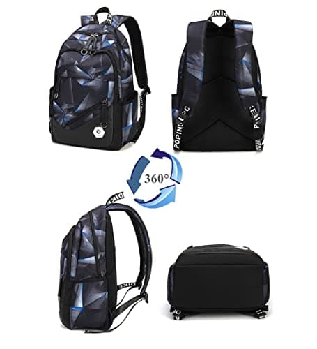 Bansusu Laser-Pint Childrens Backpacks for Boys Secondary School Bag with USB Charger, Primary Elementary Boys Rucksack — view 5