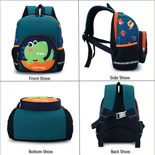 XNDZ Toddler Backpack for Nursery Kids Children Dinosaur Backpack with Chest Strap Kindergarten School Bag Outdoor Rucksack for 3-6 Years Boys Girls — view 6