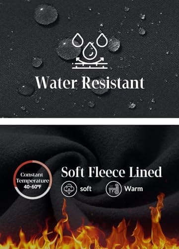 baleaf Womens Tall Fleece Lined Trousers Thermal Flared Leggings Water Resistant with Zip Pockets Ladies Long Winter Walking Hiking Pants Black-31'' M — view 5