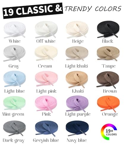 Stepace Cotton Flat Shoe Laces 8mm Shoelaces for Sneaker mint green 120 — view 6