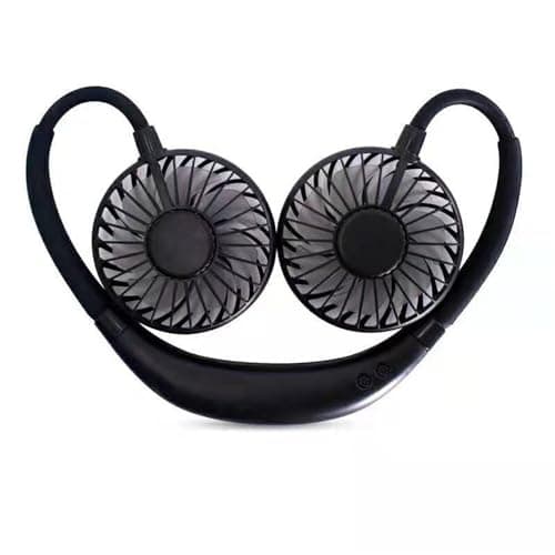 Dual Cooling Neck Fan, Portable USB Charging Neck Hanging Fan, Dual Cooling Mini Fan, Outdoor Lazy Fan with LED Lights and Aromatherapy — view 6